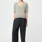 Shirt Brushed V-Neck in Greige