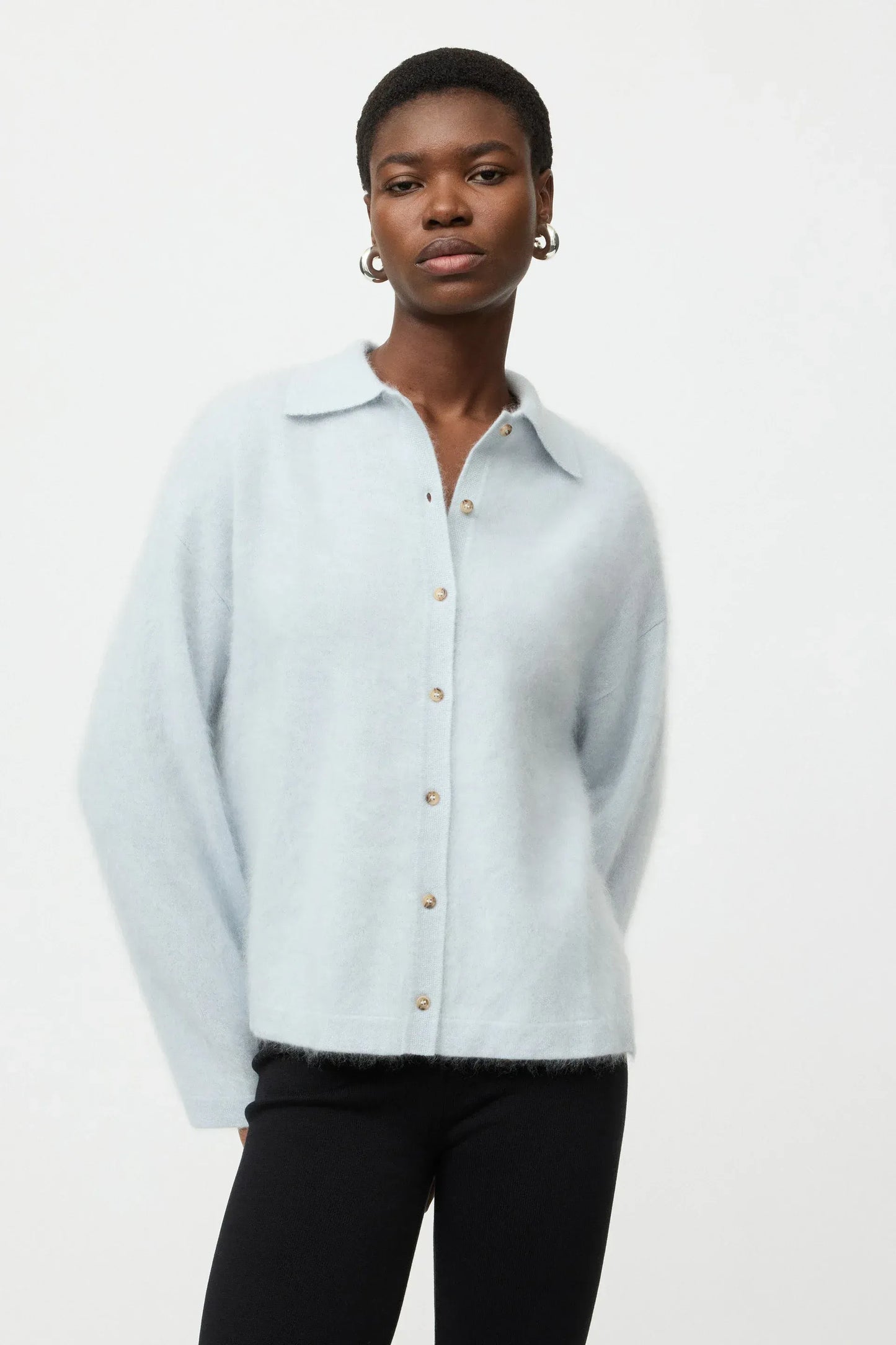 Shirt Brushed in Ice Blue