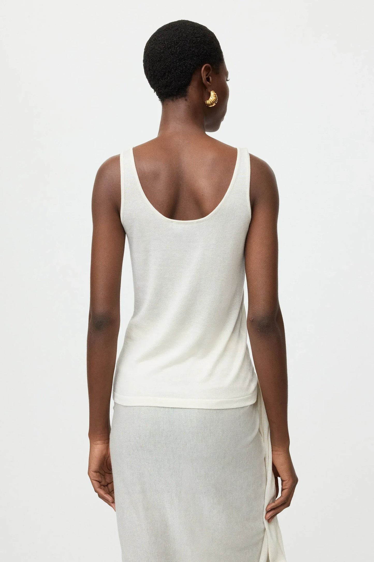 Top Featherlight Singlet in Feather White