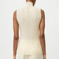 Top Featherlight Turtleneck Singlet in Bone