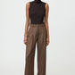 Top Featherlight Turtleneck Singlet in Mocha