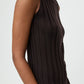 Top Featherlight Turtleneck Singlet in Mocha