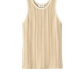 Top Textured Striped Singlet in Camel