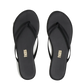 Lily Solids flip flops in washed black