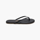 Lily Solids flip flops in washed black