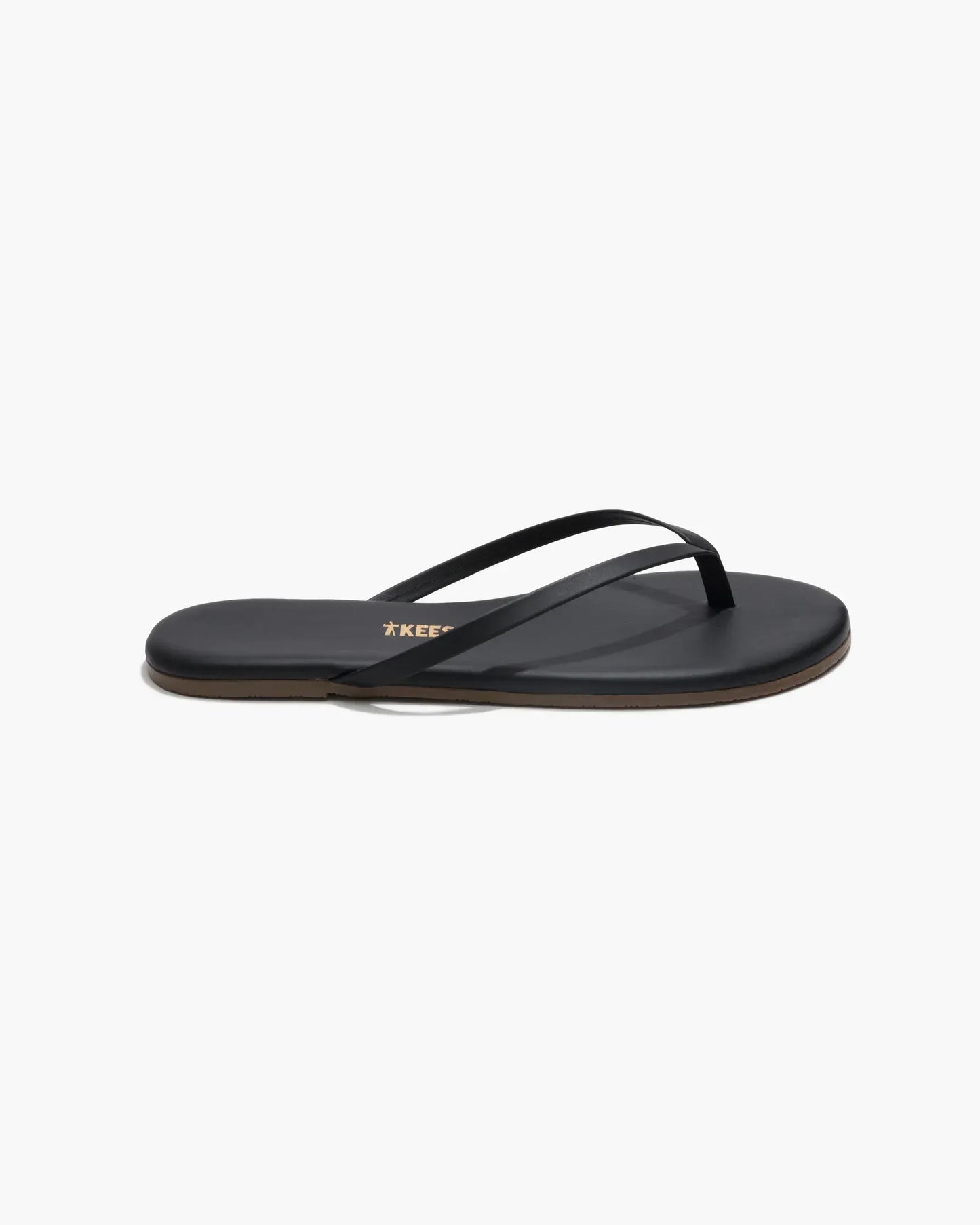 Lily Solids flip flops in washed black