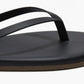 Lily Solids flip flops in washed black