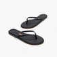 Lily Solids flip flops in washed black
