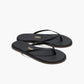Lily Solids flip flops in washed black