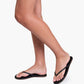 Lily Solids flip flops in washed black