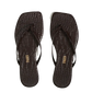 Flip-Flops Square Toe Lily Croc in Carob