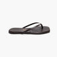 Flip-Flops Square Toe Lily Croc in Carob