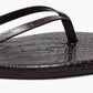 Flip-Flops Square Toe Lily Croc in Carob