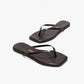 Flip-Flops Square Toe Lily Croc in Carob