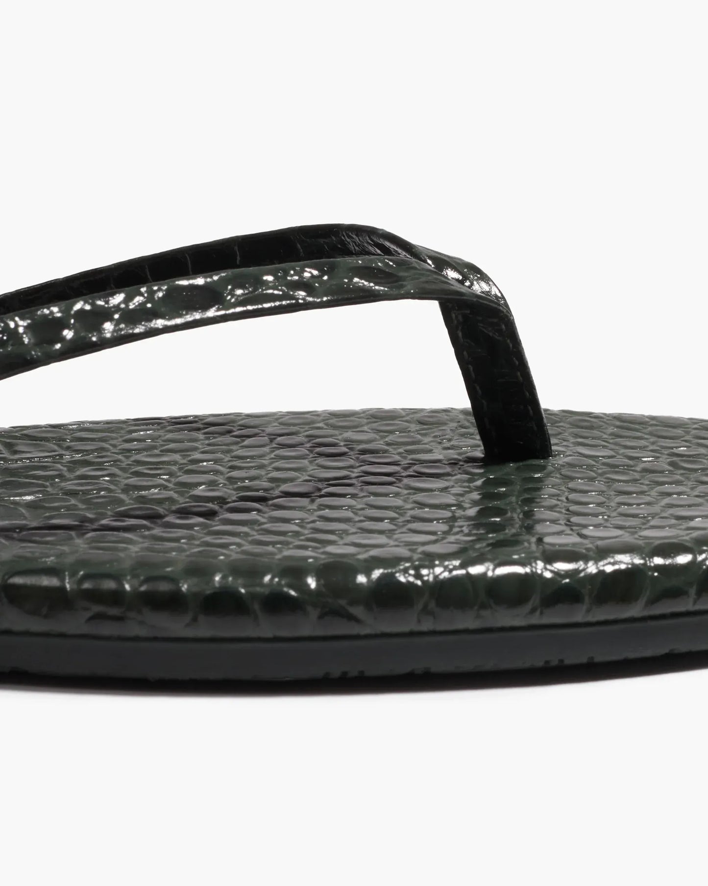 Flip-Flops Square Toe Lily Croc in Emerald