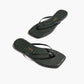 Flip-Flops Square Toe Lily Croc in Emerald