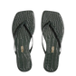 Flip-Flops Square Toe Lily Croc in Emerald