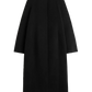 Bell-sleeve coat in black