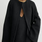 Bell-sleeve coat in black