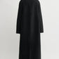 Bell-sleeve coat in black