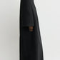Bell-sleeve coat in black