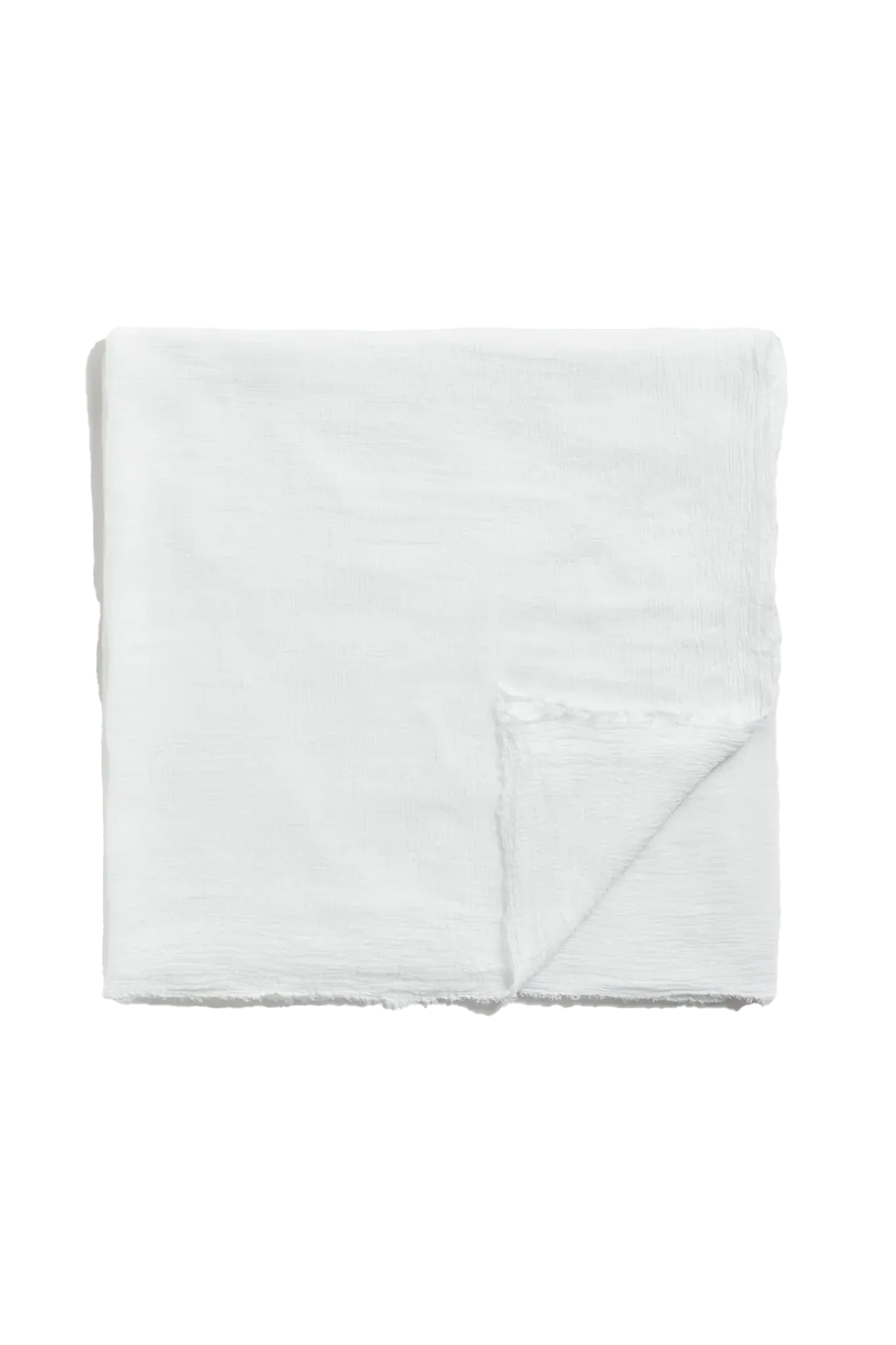 Crinkled scarf in white