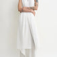 Crinkled scarf in white