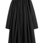 Gathered Parachute coat in black