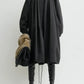 Gathered Parachute coat in black