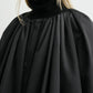 Gathered Parachute coat in black