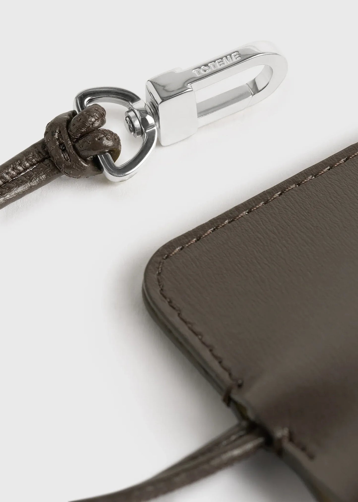 Leather in Bark Keyring