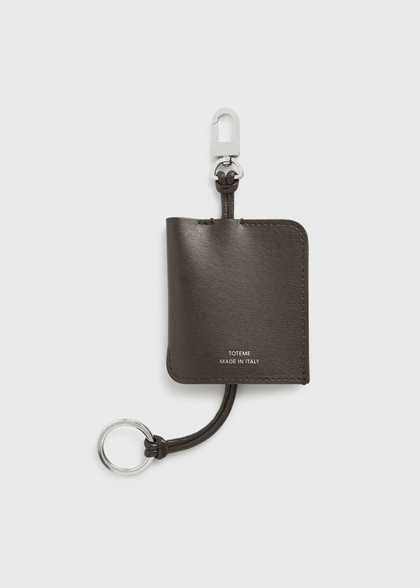 Leather in Bark Keyring