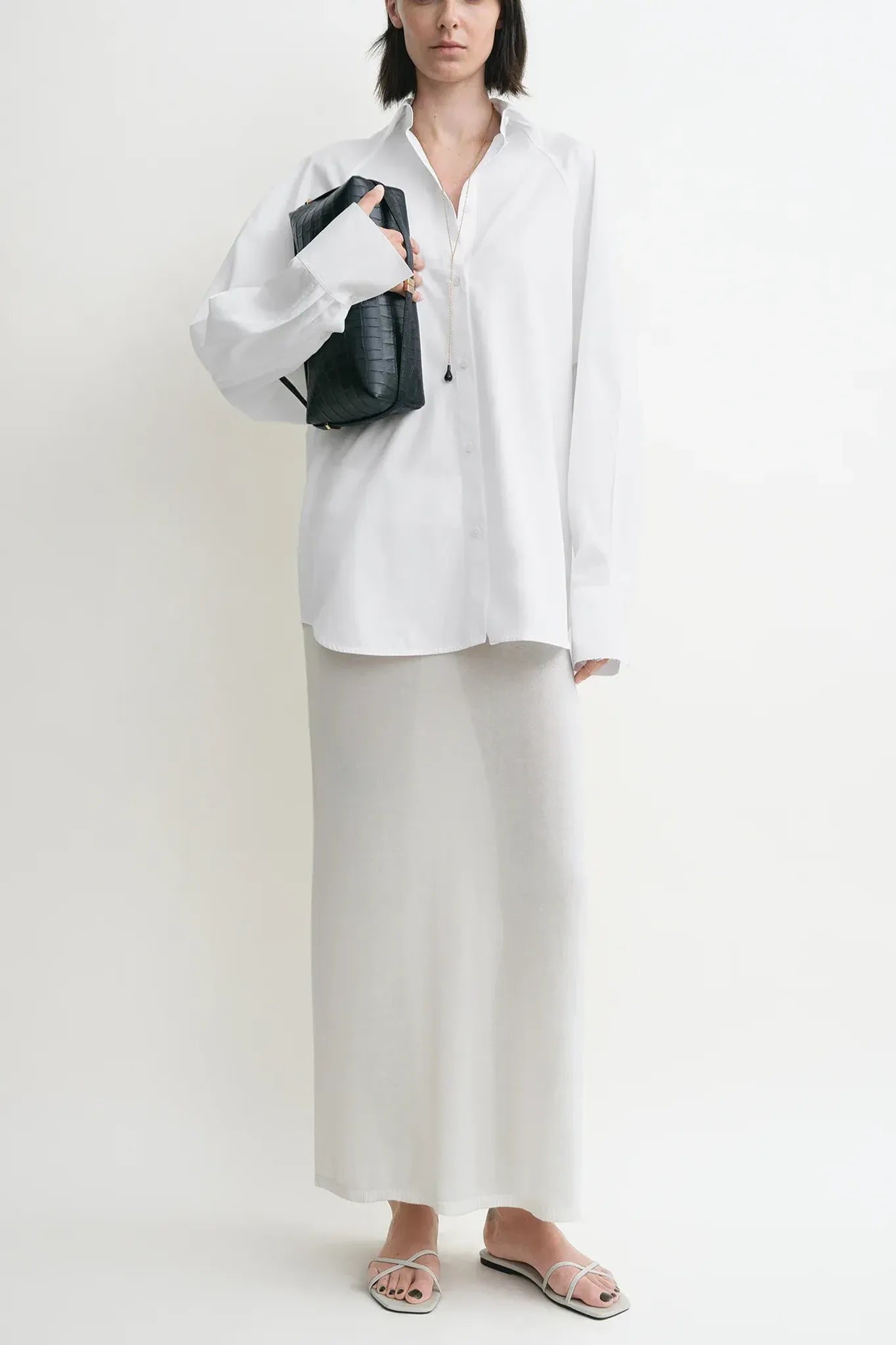 Raw Raglan Shirt in White