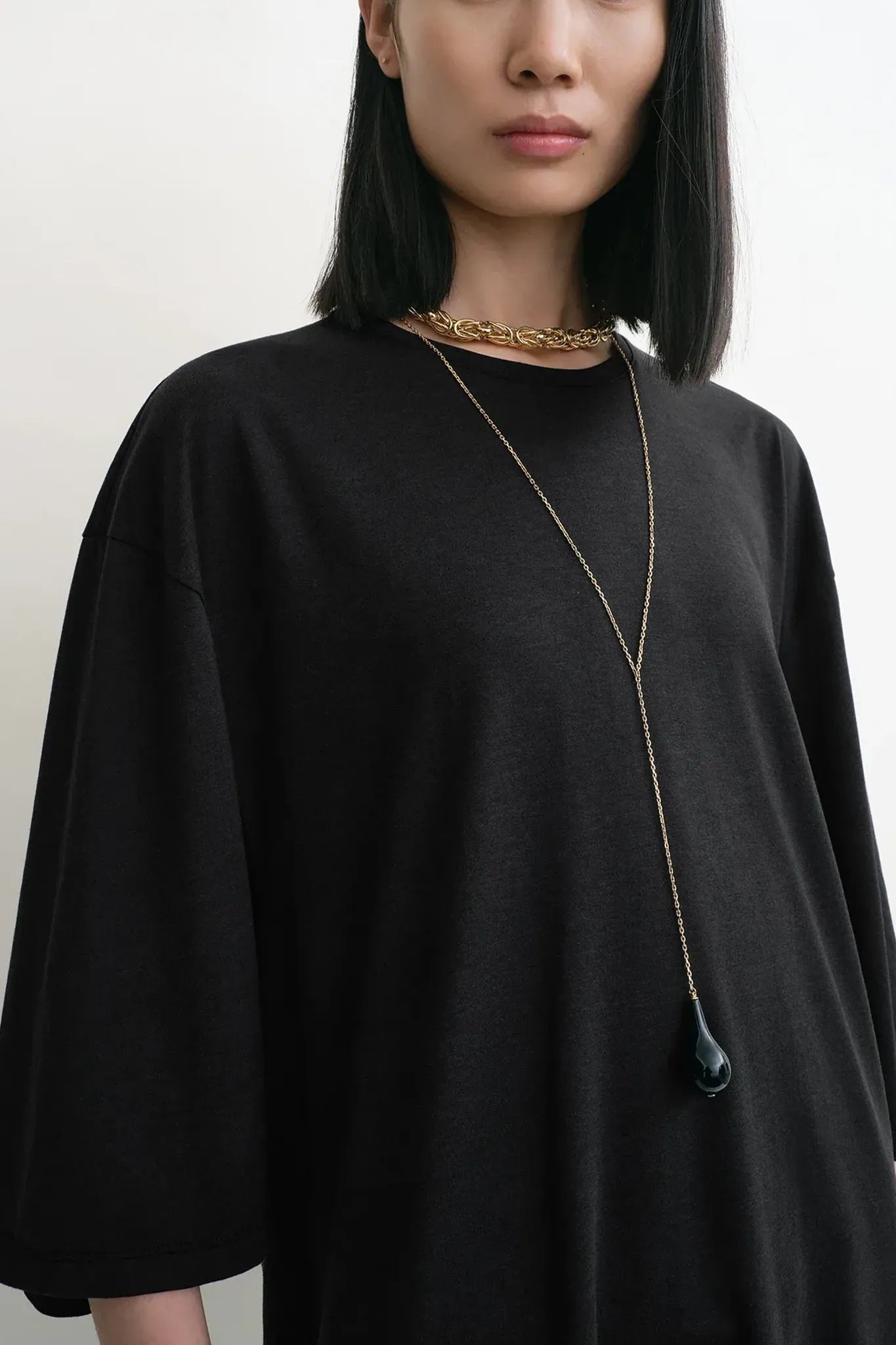 Dress Relaxed Tee Dress in Black