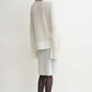 Pullover Slit Sleeve Turtleneck in White