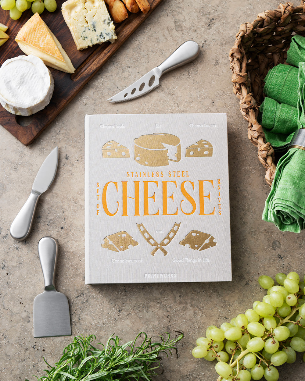 Cheese knife set - 3-piece stainless steel
