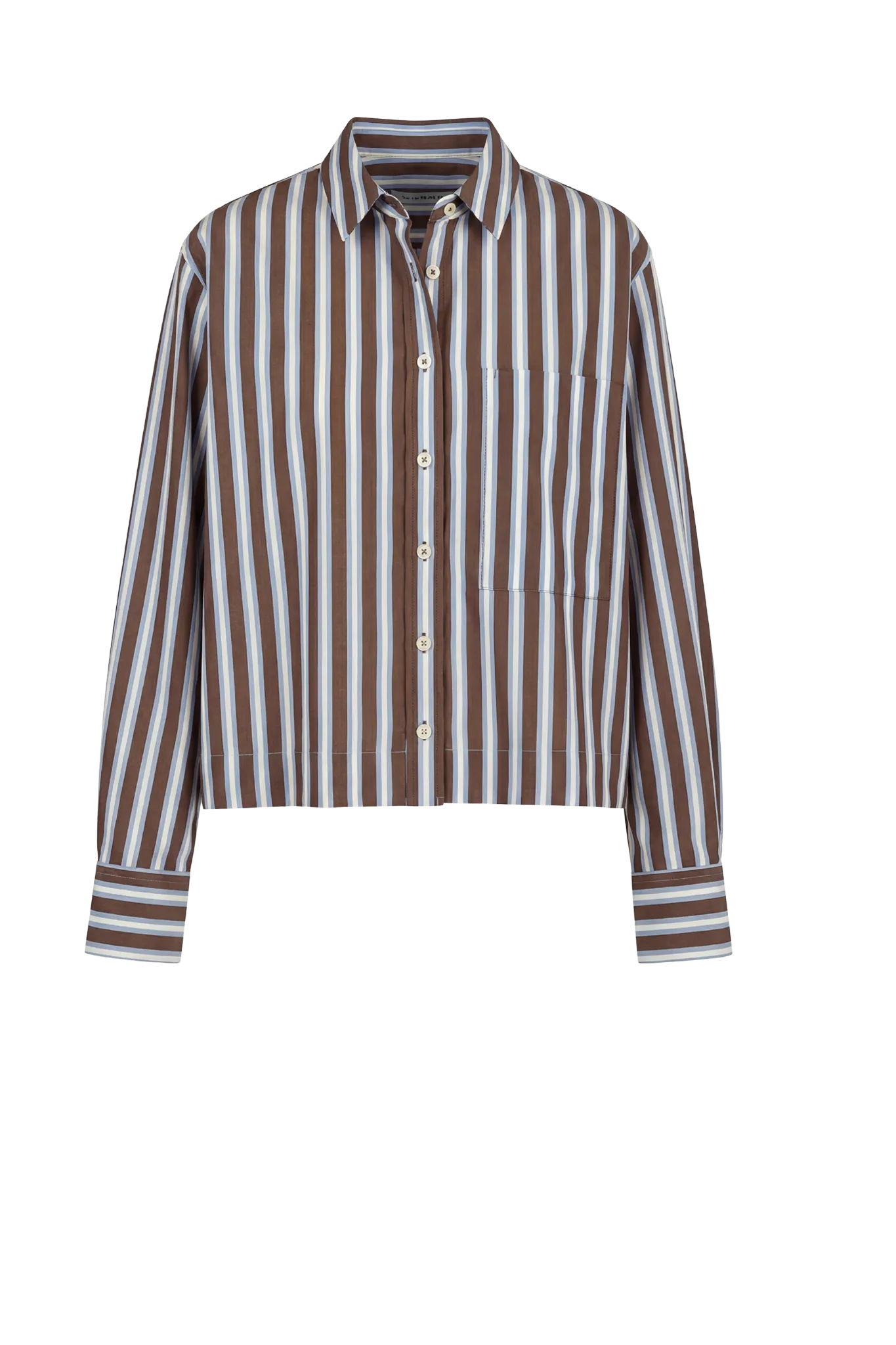 Bluse Jenna in Brown-Blue Stripe
