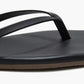 Flip-Flops Square Toe Lily in Black