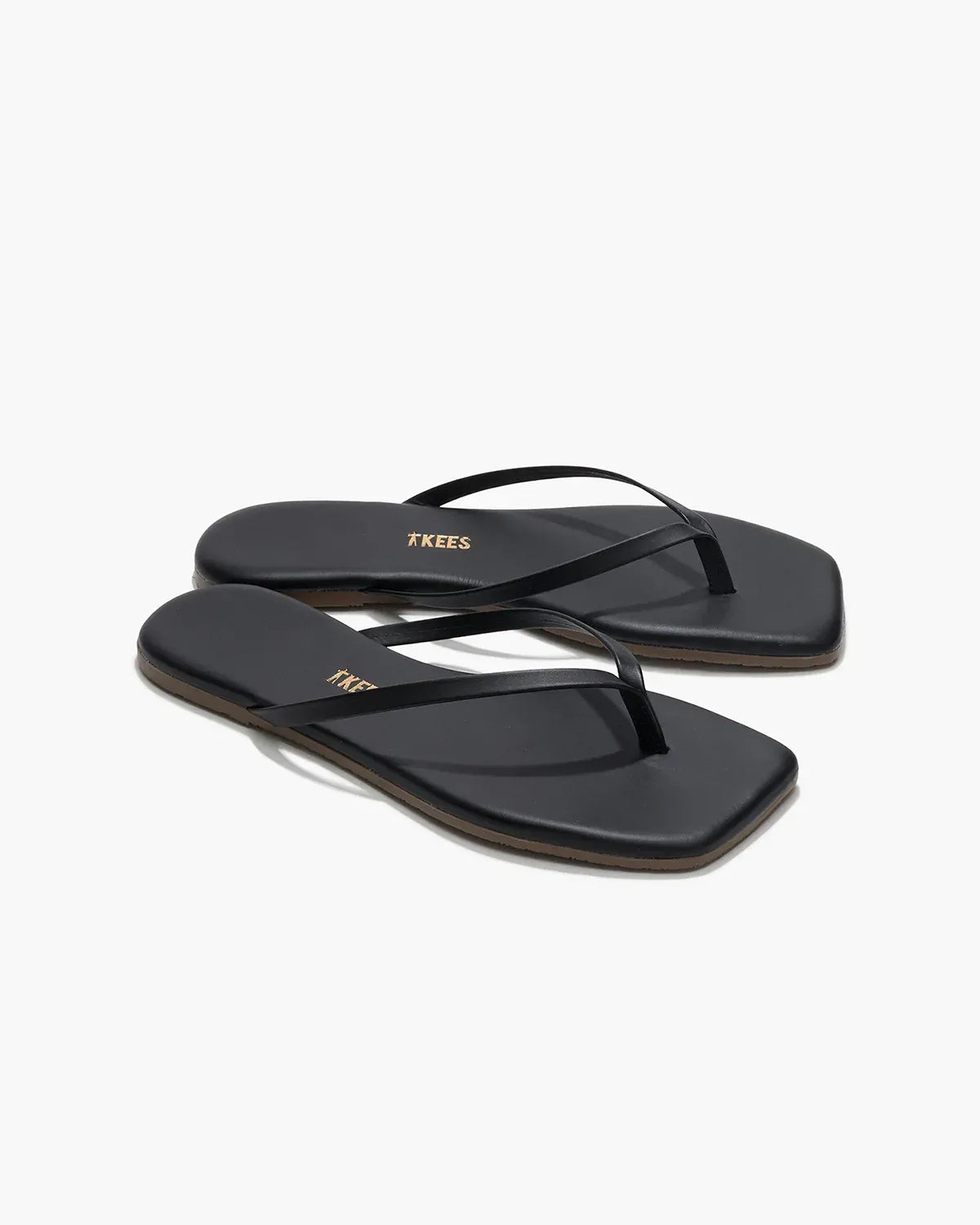 Flip-Flops Square Toe Lily in Black