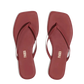 Flip-Flops Square Toe Lily in Burgundy