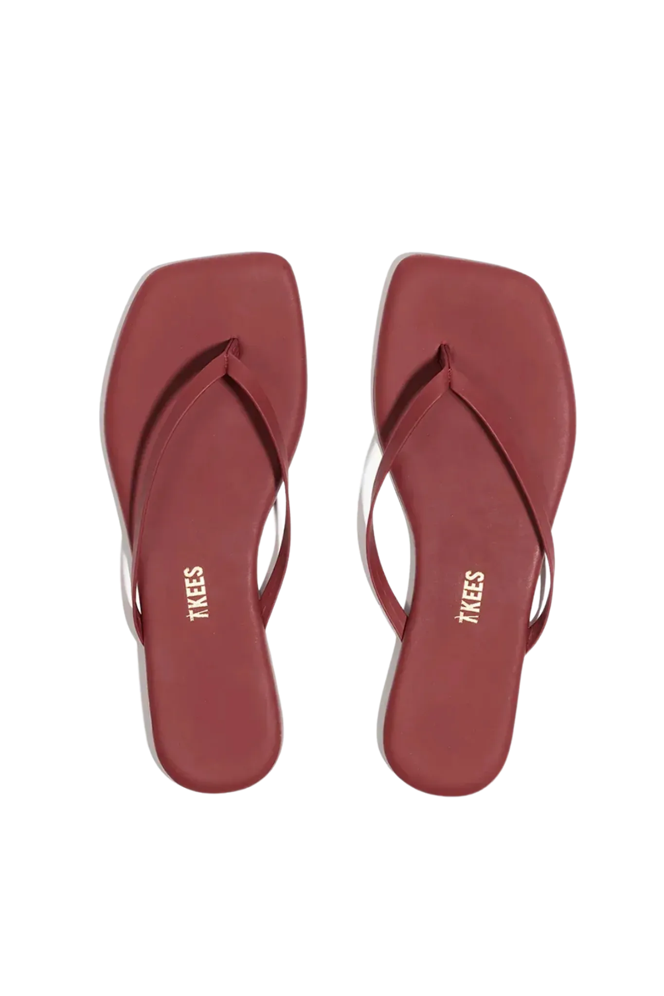 Flip-Flops Square Toe Lily in Burgundy