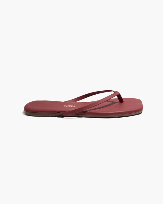 Flip-Flops Square Toe Lily in Burgundy