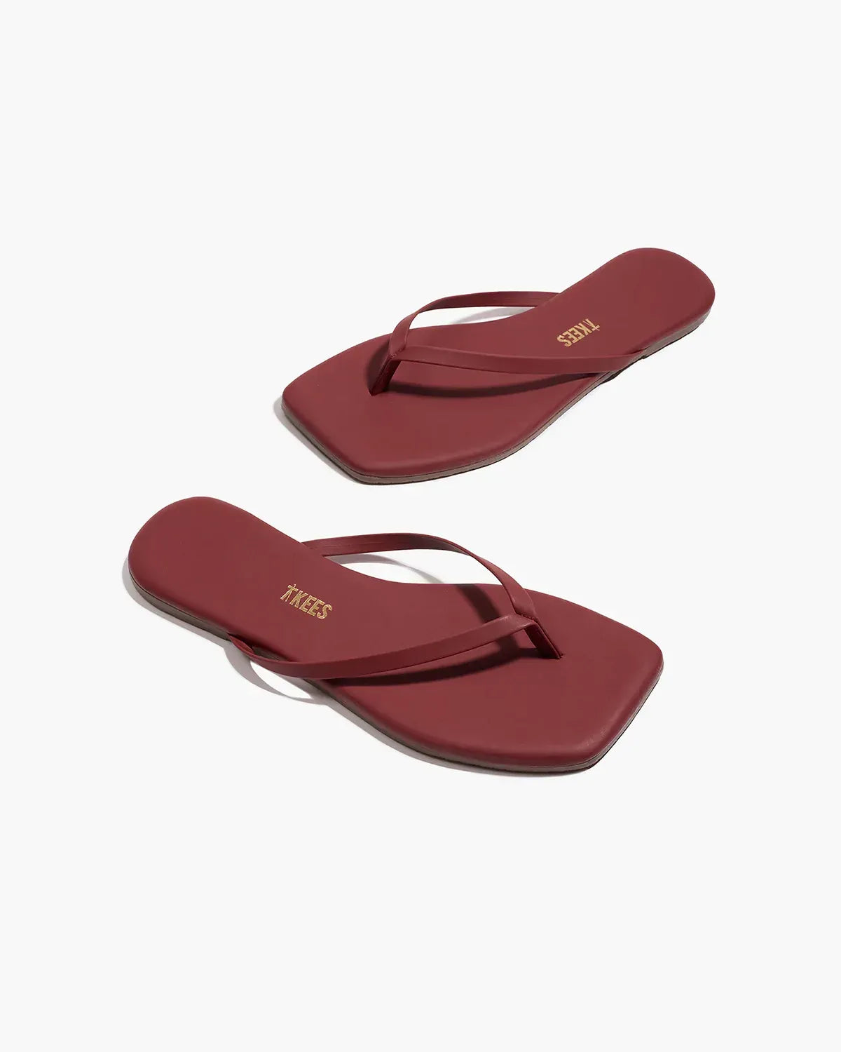 Flip-Flops Square Toe Lily in Burgundy
