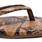 Flip-Flops Square Toe Exotics in Coco Snake