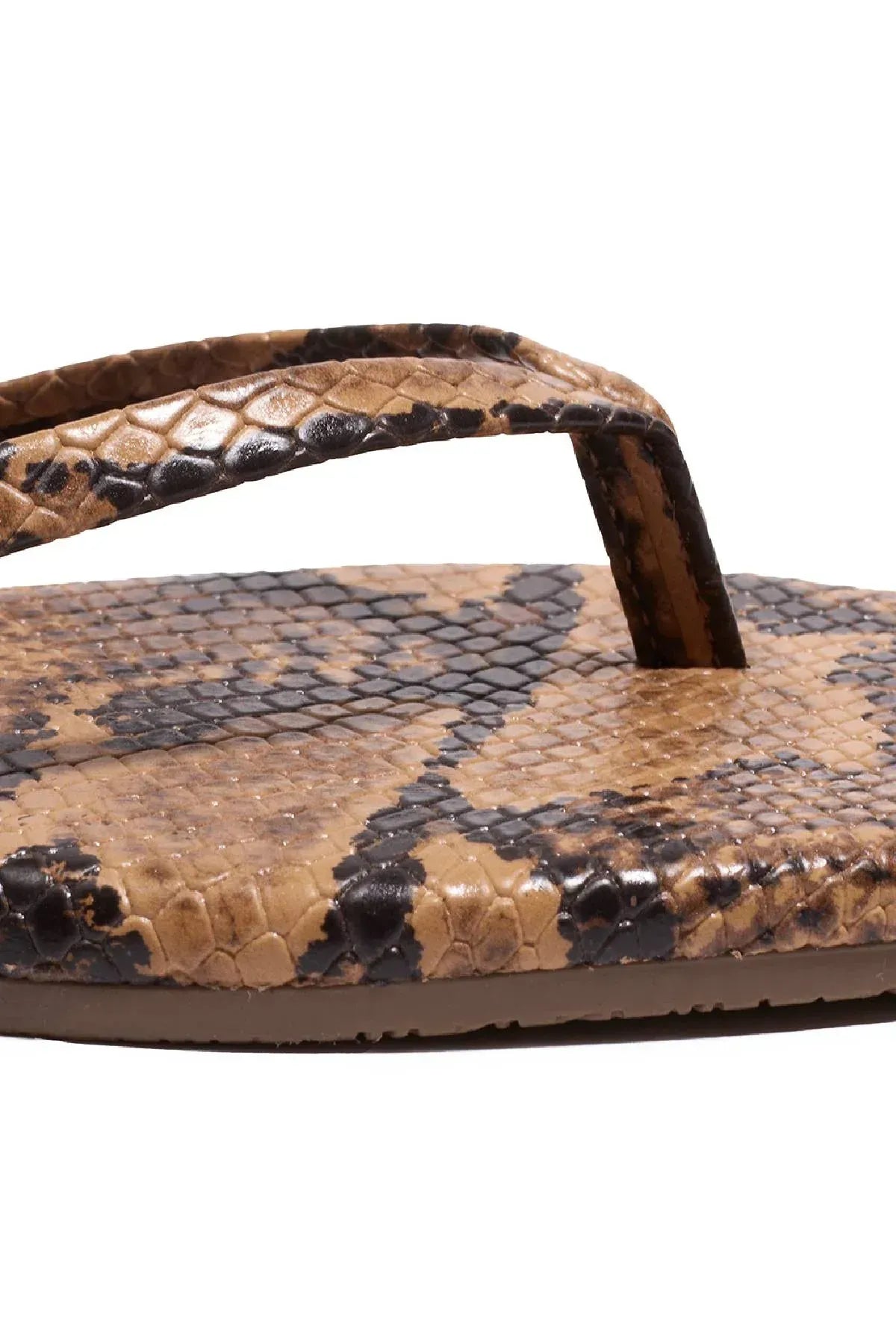 Flip-Flops Square Toe Exotics in Coco Snake