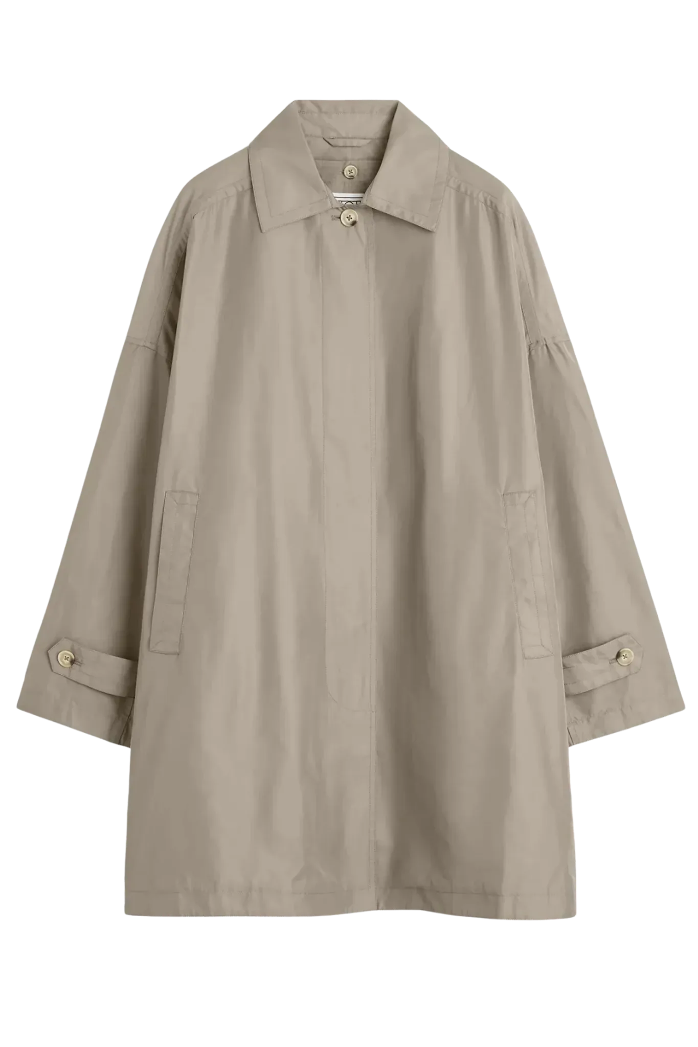Mantel Car Coat in Taupe