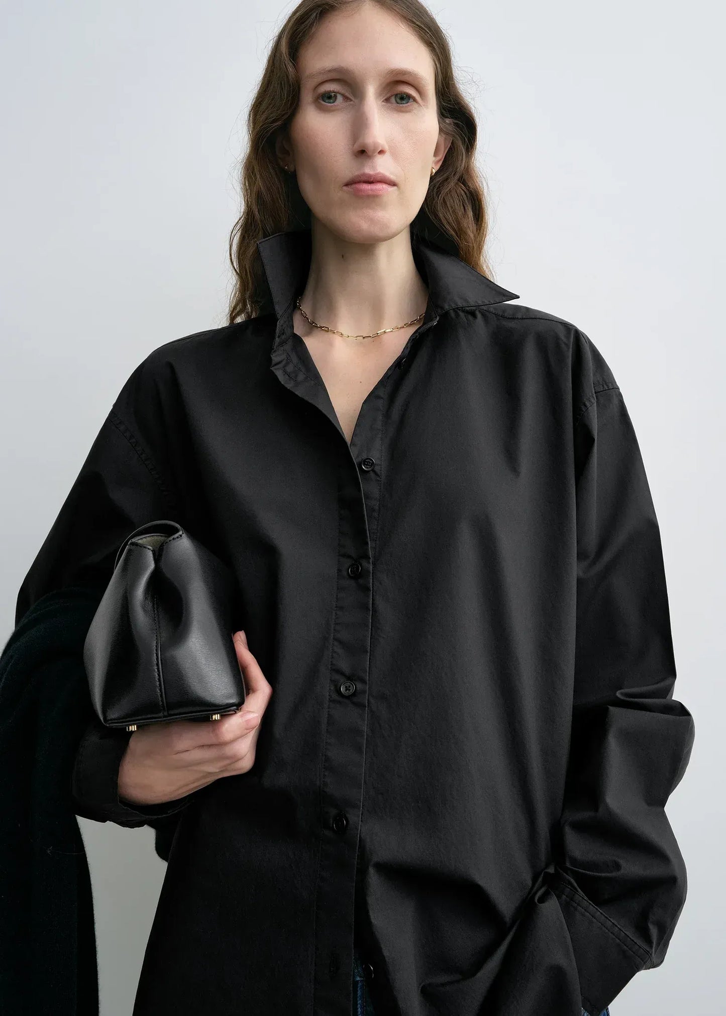 Shirt Classic Tumbled in Washed Black