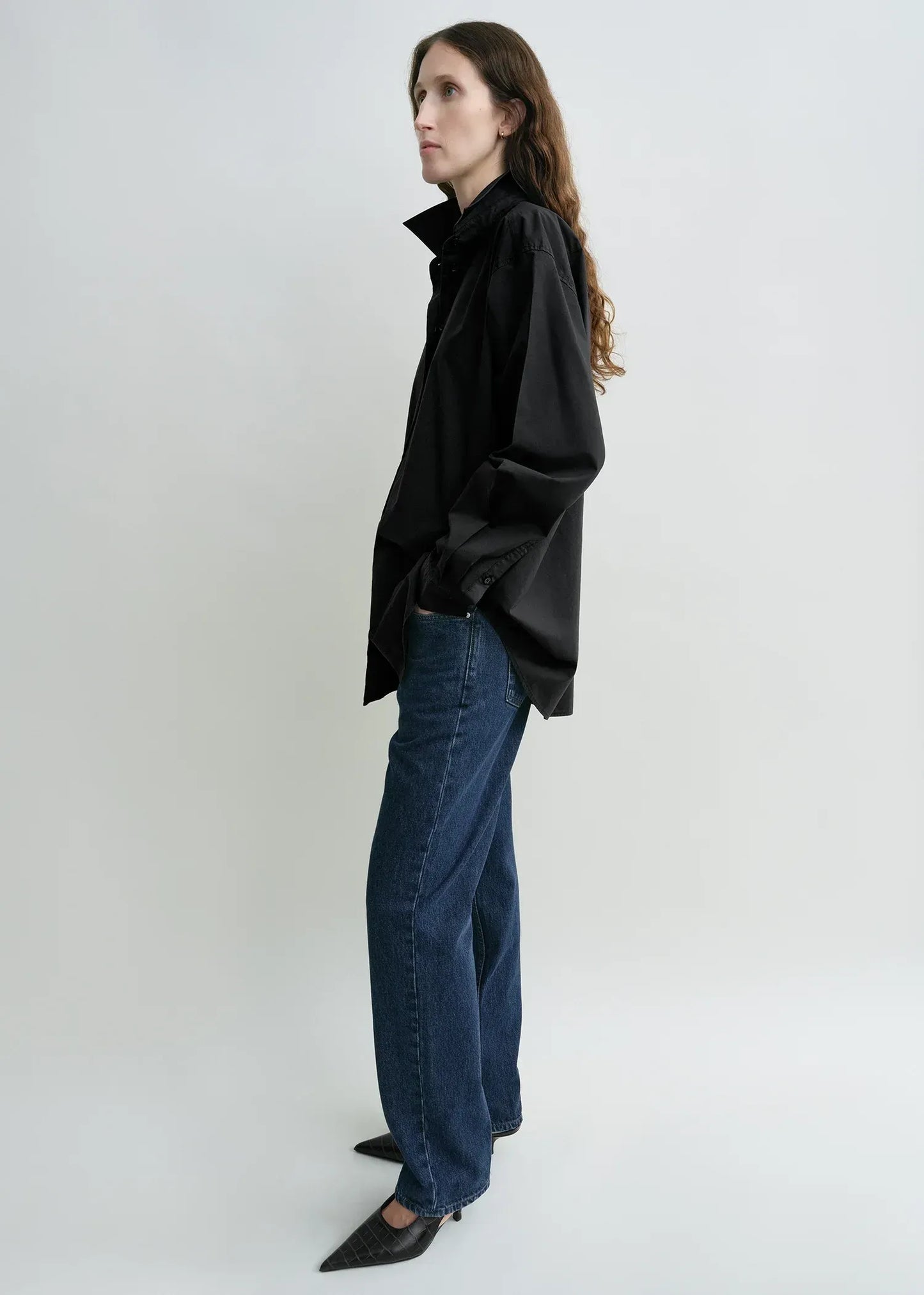 Shirt Classic Tumbled in Washed Black