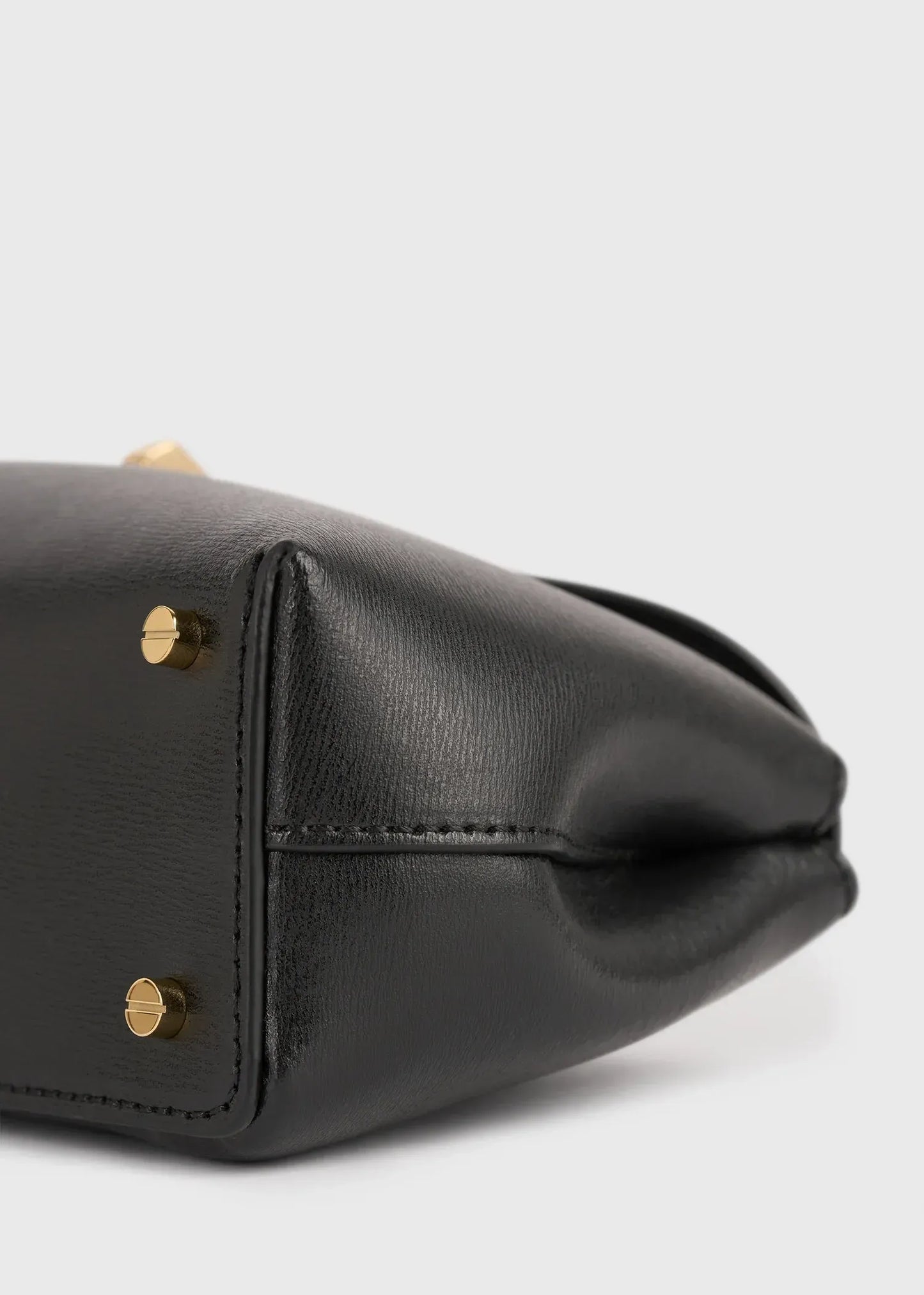 Clutch Mini T-Lock Leather in Black