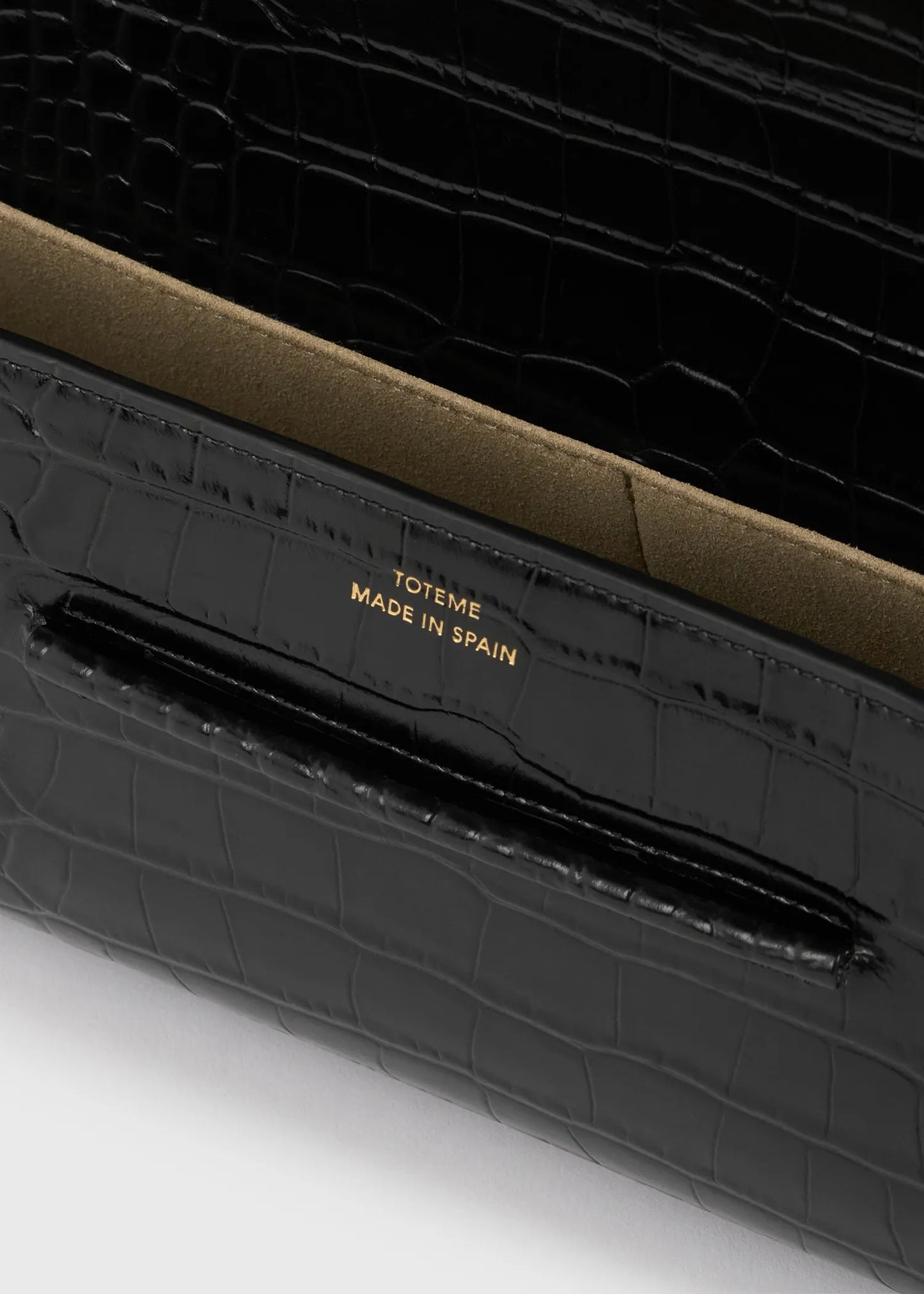 Clutch Soft Croco-Embossed in Black